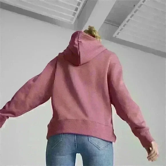 NEW! Puma Women's XL Classics 70s Fleece Hoodie Sweatshirt - Picture 6 of 6